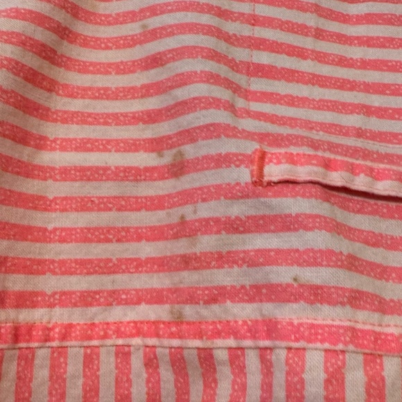 Vintage 90s Pacific Coast Highway PCH White Pink Striped Button Shirt Large - Picture 9 of 10
